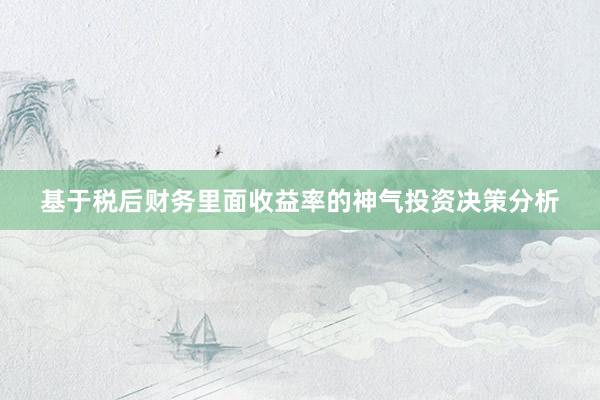 基于税后财务里面收益率的神气投资决策分析